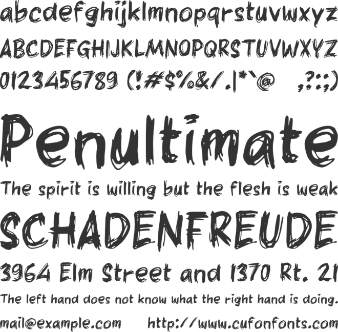 Tanding font preview