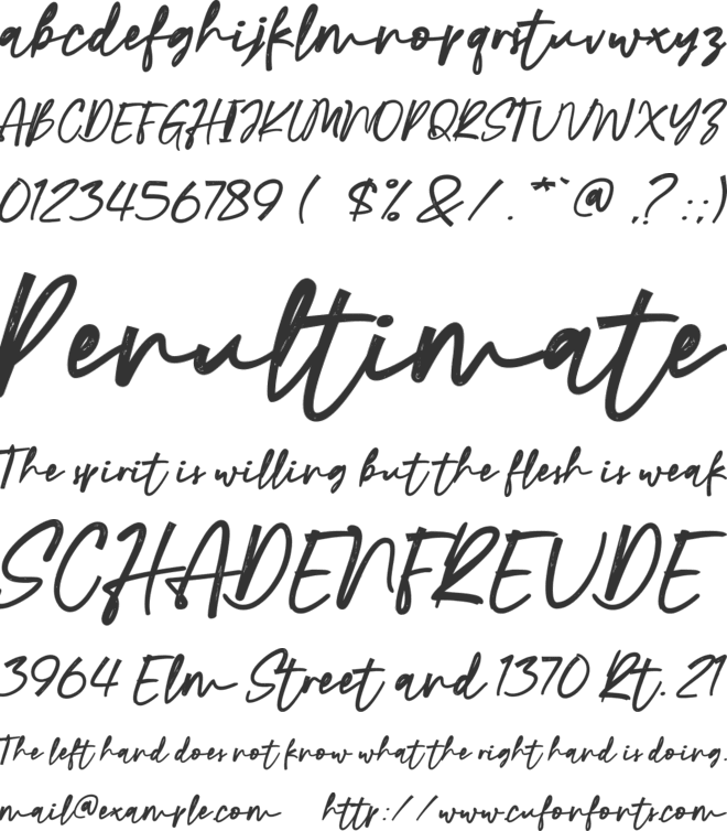 Rathney font preview