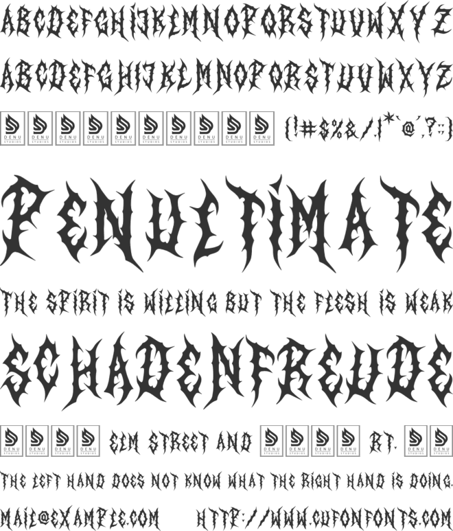 BlekMary font preview