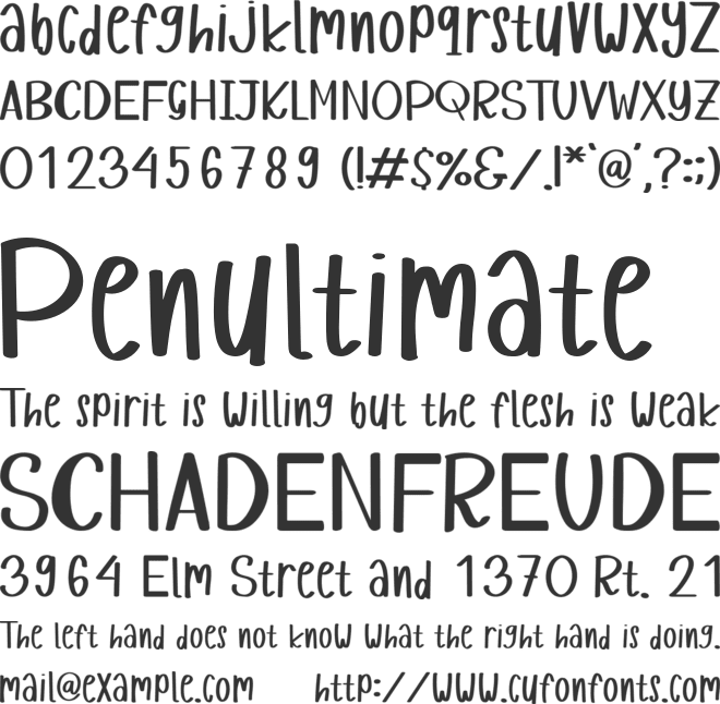 Mellow Jello font preview