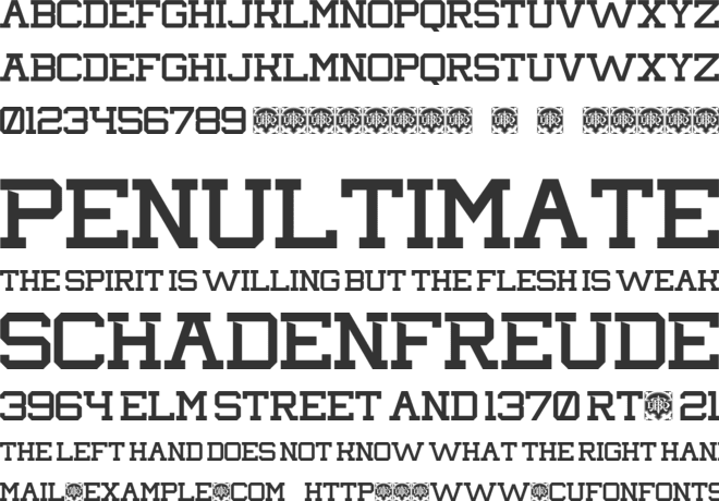 Insporta font preview