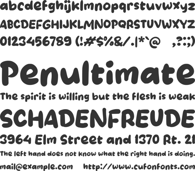 Tablowe font preview