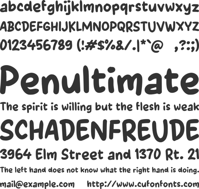 Tambyon font preview