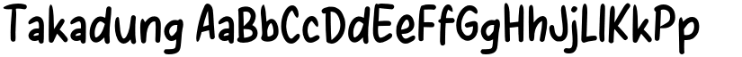 Takadung font