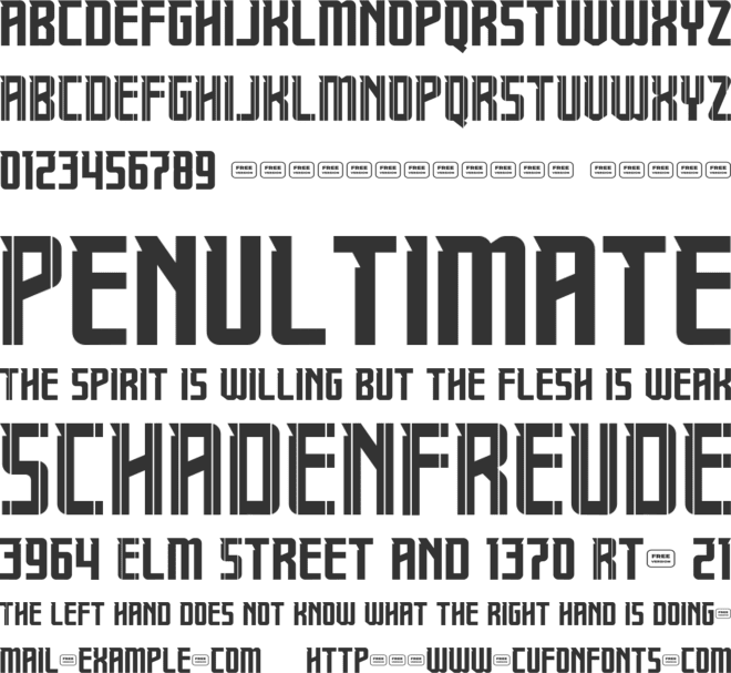 Arnation Free Trial font preview