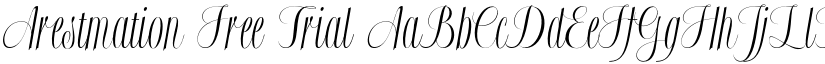 Arestmation Free Trial font