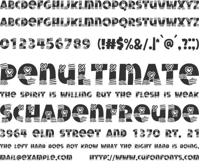 Handwriting Valentine font preview