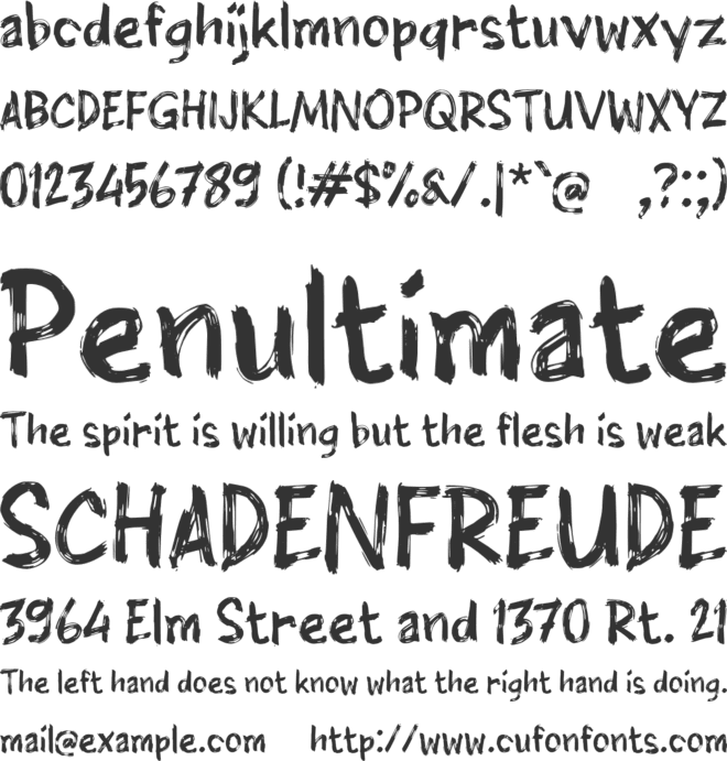 Tagrizo font preview