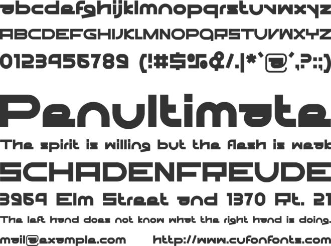ERF Tars font preview