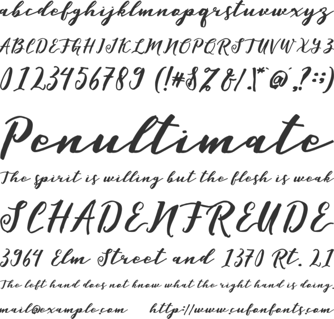 Grateful Story font preview