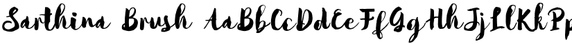 Sarthina Brush font
