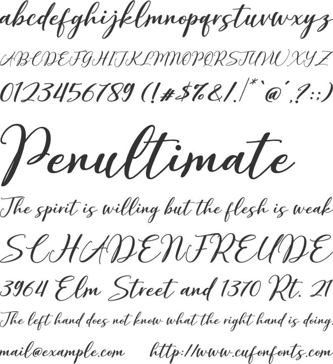 Bomjela font preview