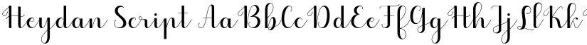 Heydan Script font