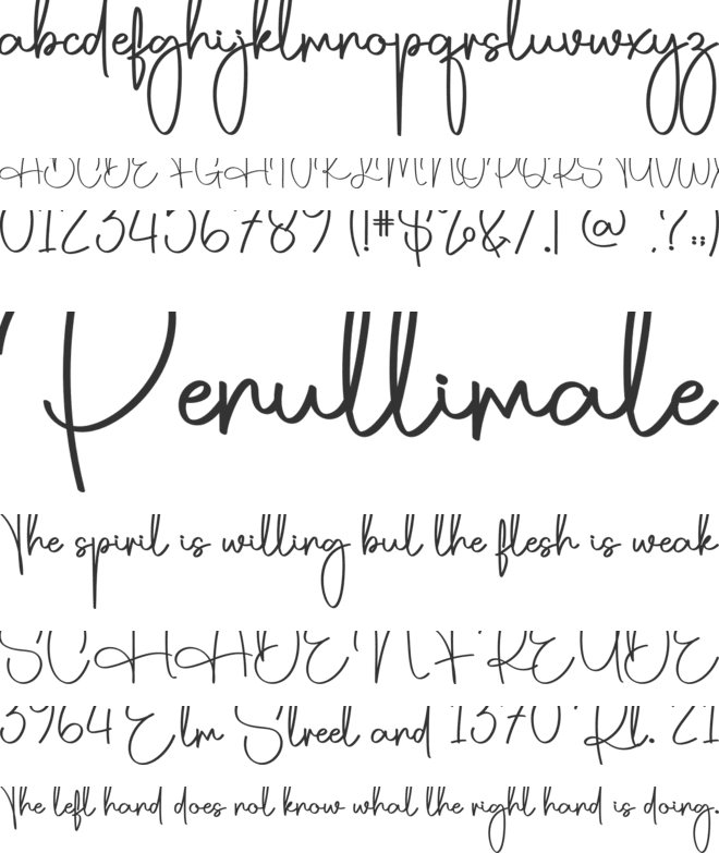 Lovingly font preview