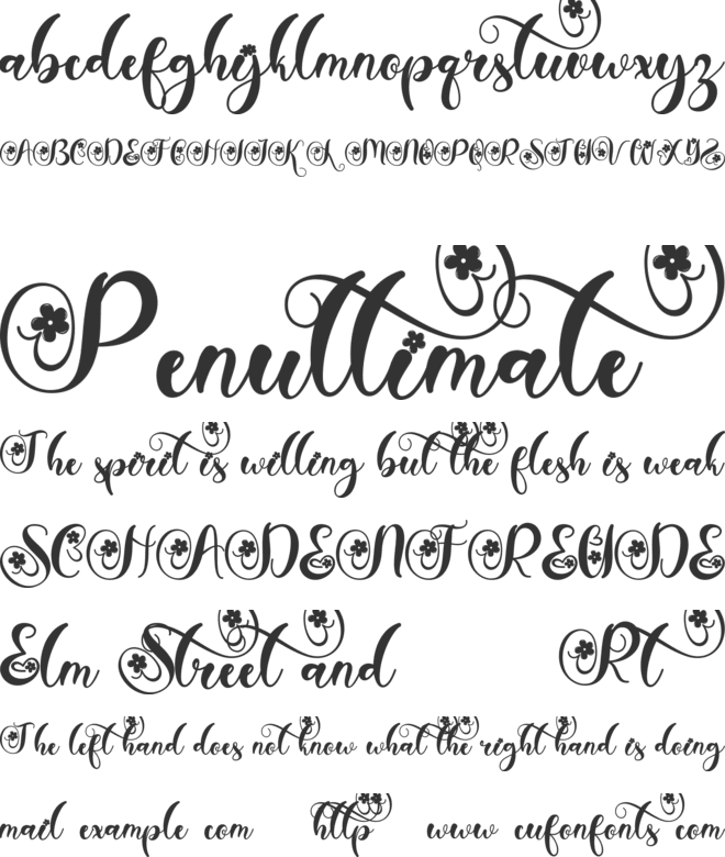 Beauty Anethya font preview
