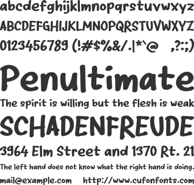 Tantown font preview