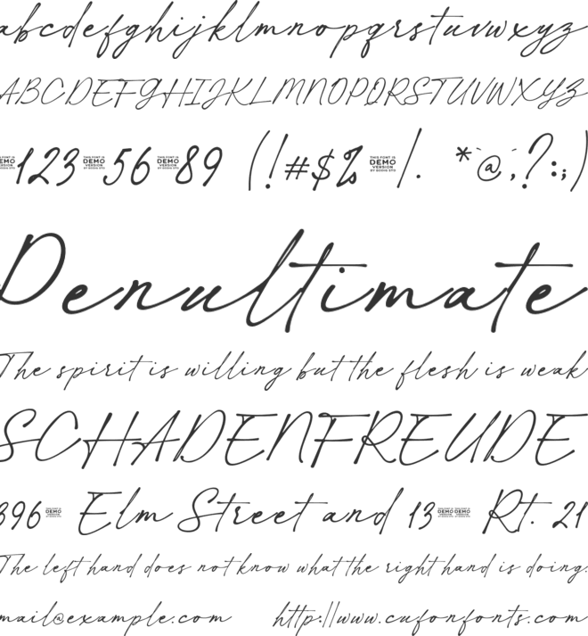 Sigmature_Trial font preview