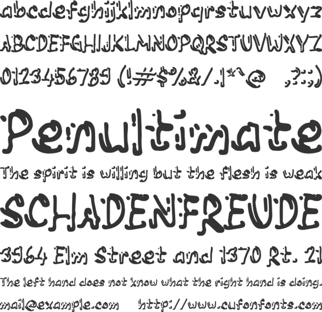 Taktebeli font preview