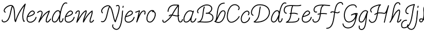 Mendem Njero font