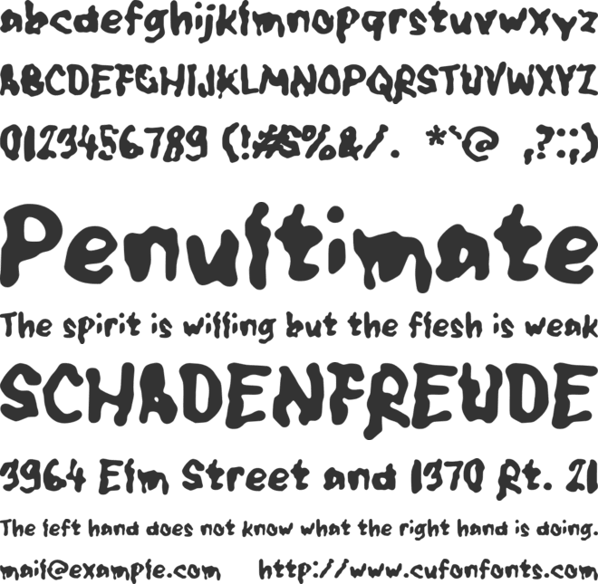 Tacomet font preview