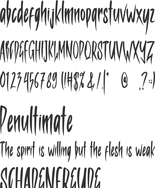 RUMADARAH font preview