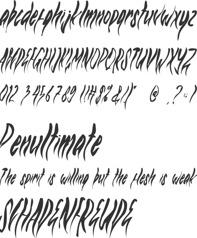 ROHSERAM font preview