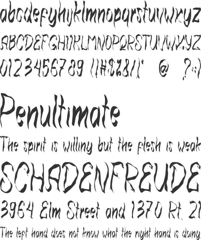 Ghost Day font preview