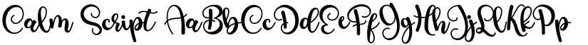 Calm Script font