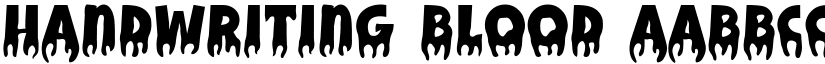 Handwriting Blood font