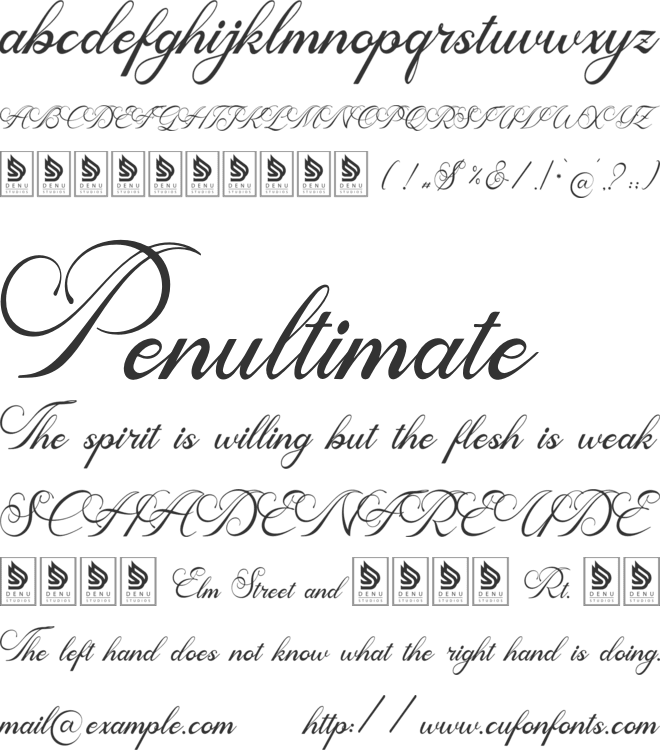 Mamylinus font preview
