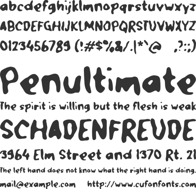Tanduren font preview
