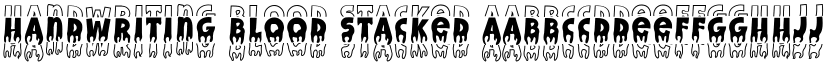 Handwriting Blood Stacked font