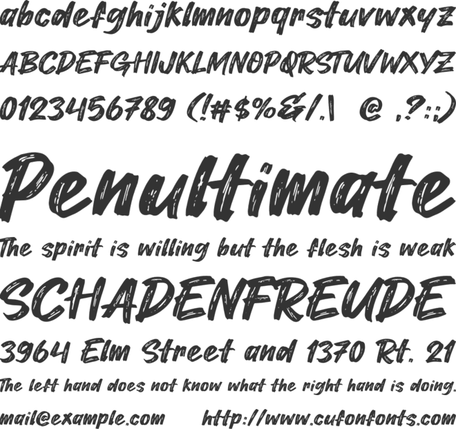 Young Spark font preview