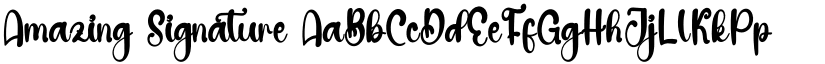 Amazing Signature font