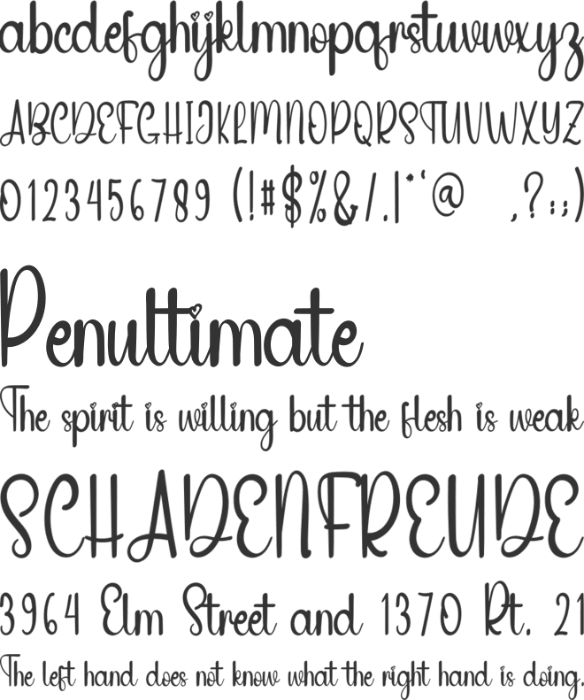 Teachers Day font preview