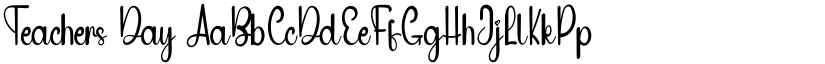 Teachers Day font
