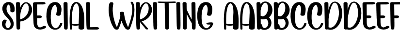 SPECIAL WRITING font