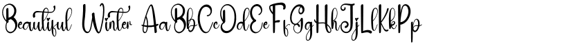 Beautiful Winter font