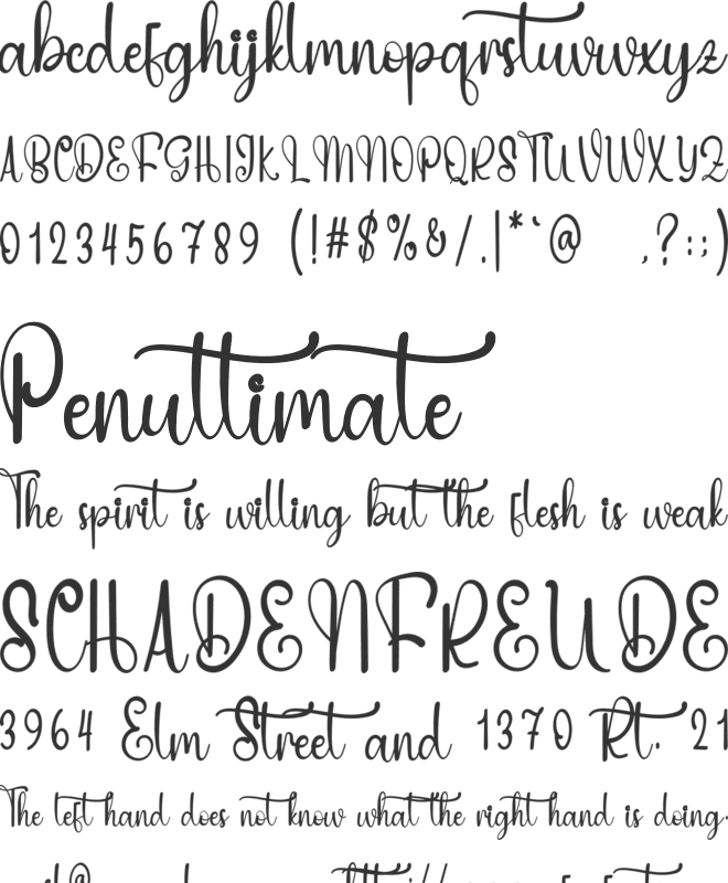 Beautiful Mountains font preview