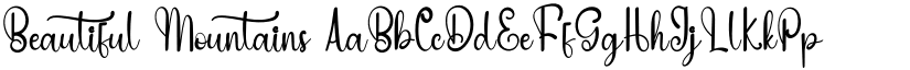 Beautiful Mountains font