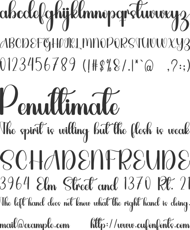 Gabby font preview