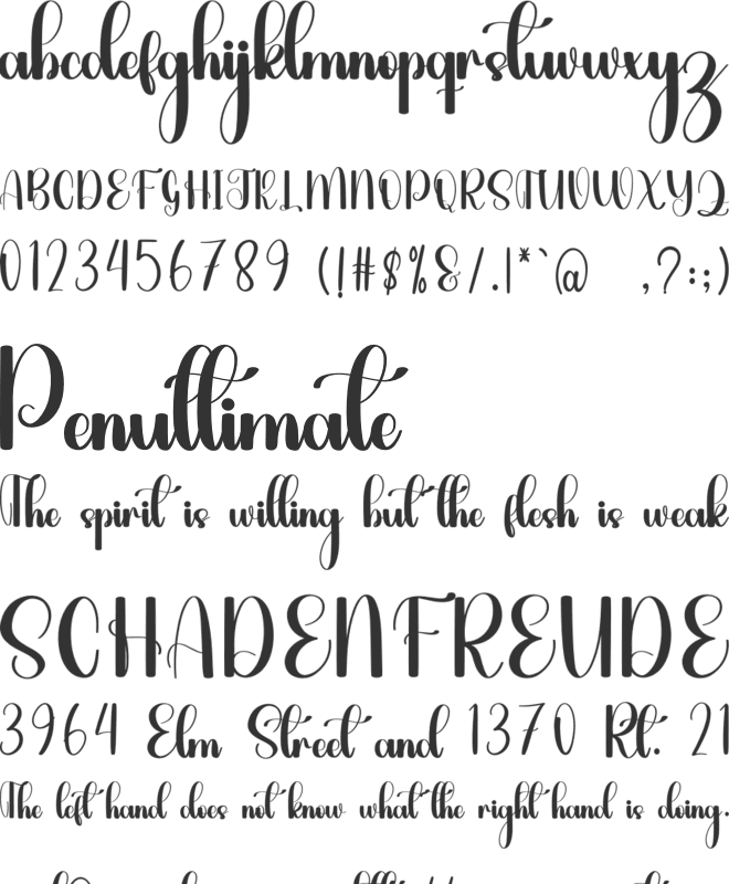 Balistia font preview