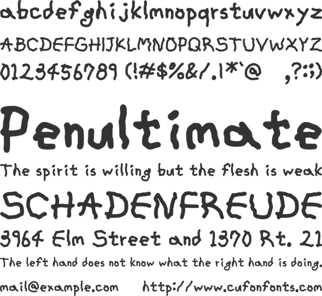 BM kkubulim font preview