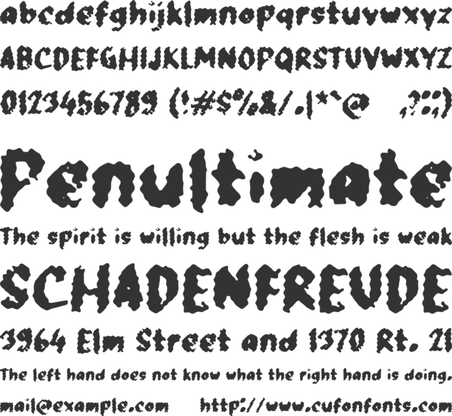 Tadunky font preview