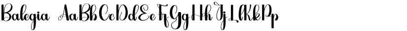 Balegia font