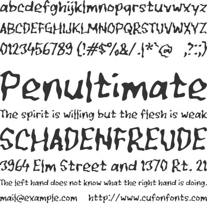 Tabenaro font preview