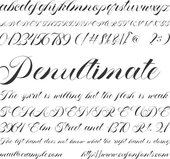 Fopheras font preview