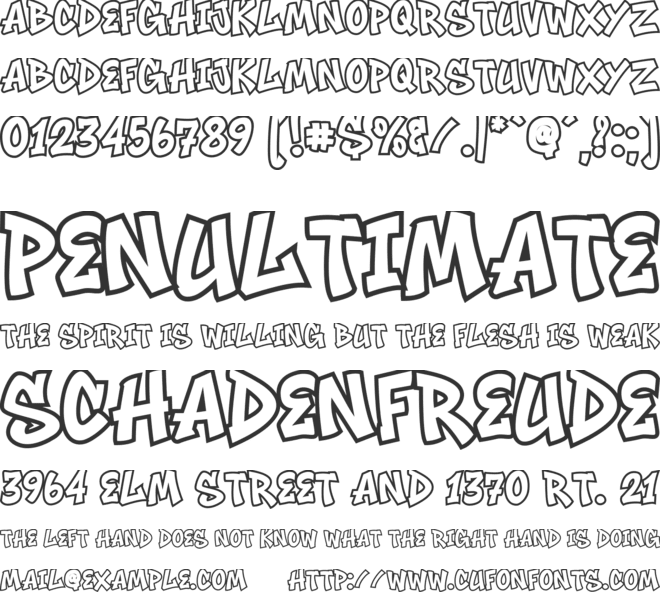 Noctra Drip Outline font preview