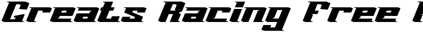Greats Racing Free For Personal font