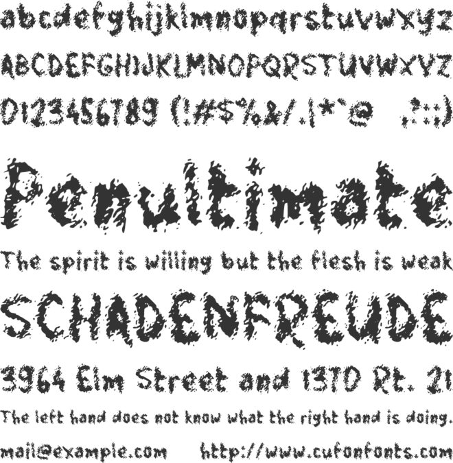 Taburin font preview